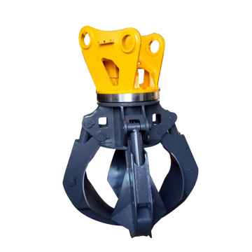 Excavator hydraulic rotating rock grapple timber grapple for excavators